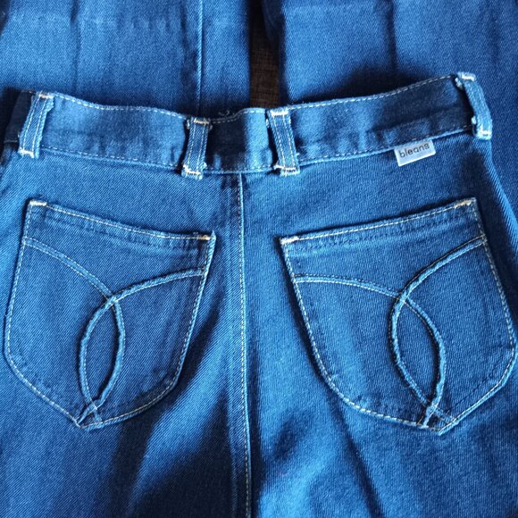 Vintage Bleans Denim Jeans 1970s Dark Wash Stretchy Cotton Deadstock NOS - Picture 12 of 16